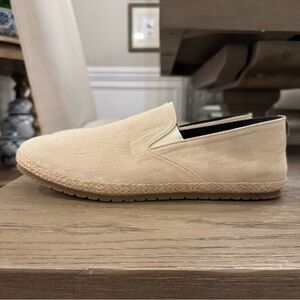 PATARA Bone Tan Seeker Linen Slip On Loafer Size 11